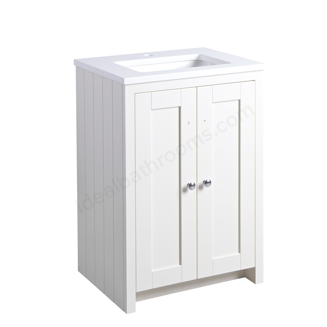 Tavistock Lansdown 600mm Underslung Vanity Basin Unit - Linen White