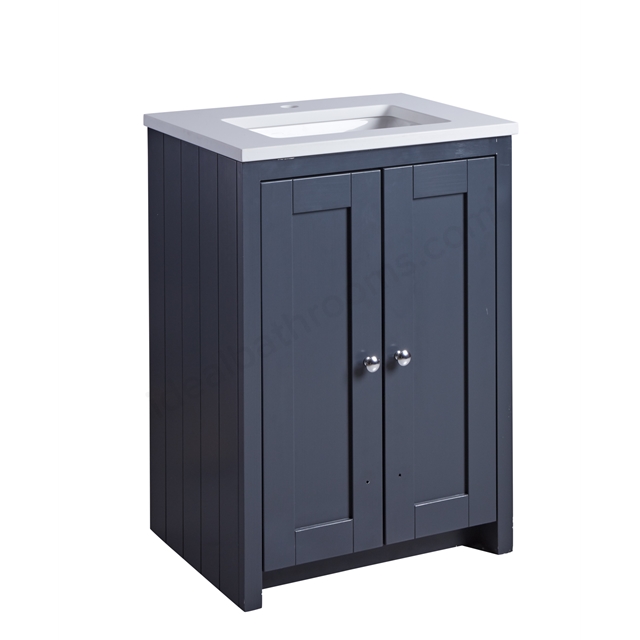 Tavistock Lansdown 600mm Underslung Vanity Basin Unit - Matt Dark Grey