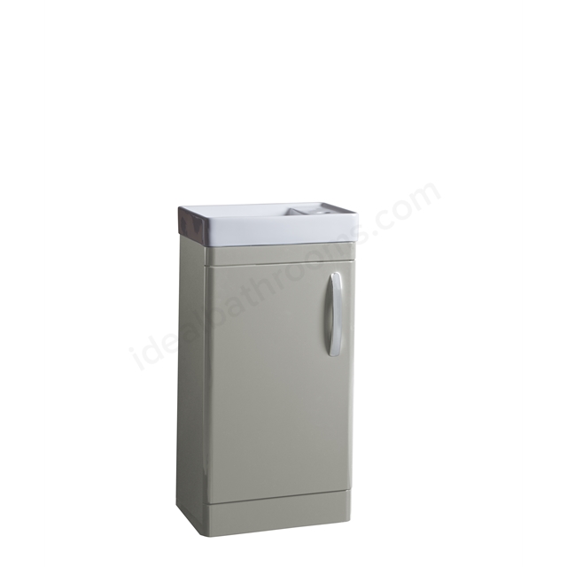 Tavistock Compass 455mm Cloakroom Vanity Unit; 1 Door - Gloss Grey 