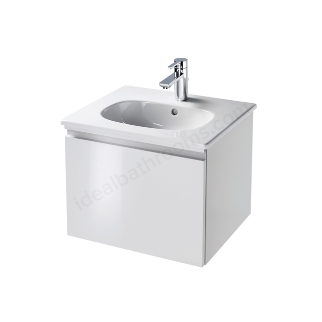 Ideal Standard Retail Tesi Basin Unit 50cm 1 Drawer; Gloss White