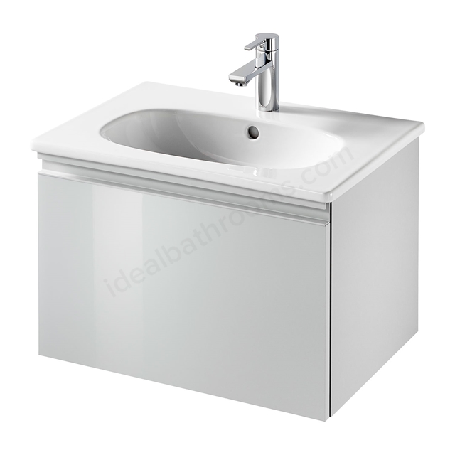 Ideal Standard Retail Tesi Basin Unit 60cm 1 Drawer Gloss Light Grey