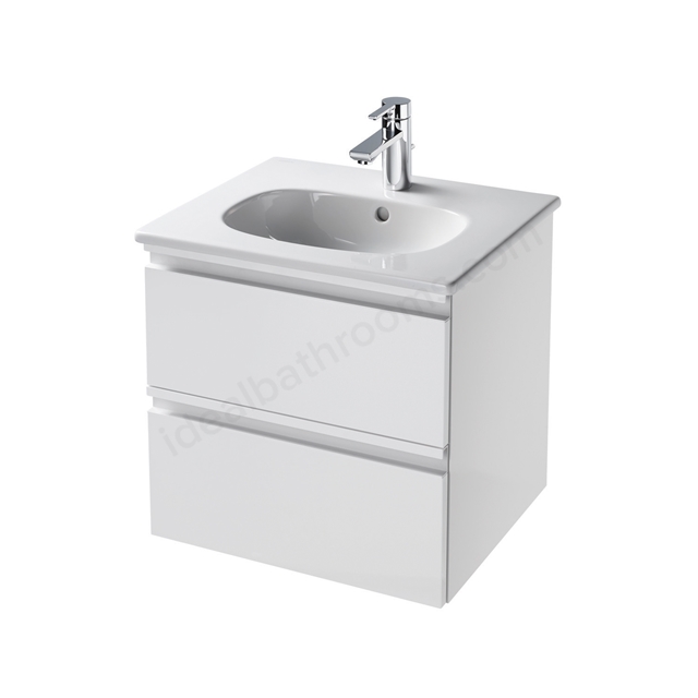 Ideal Standard Retail Tesi Basin Unit 50cm 2 Drawer Gloss White