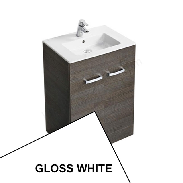 Ideal Standard TEMPO Floor Standing Vanity Unit + Basin; 600mm; Gloss White