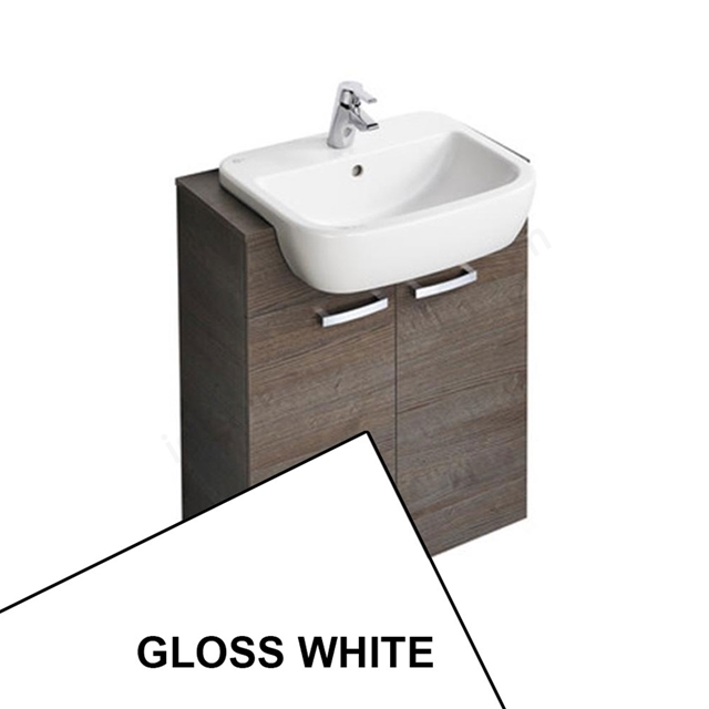 Ideal Standard TEMPO Semi Countertop Unit 650mm + Basin 550mm; Gloss White