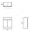 Ideal Standard Retail Tesi Semi Countertop Unit 65cm Floorstanding 2 Doors Matt Dark Taupe