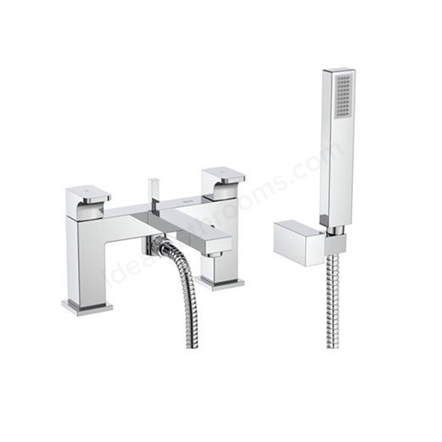 Roca L90 Deck Mounted Twin Lever Bath Shower Mixer - Chrome