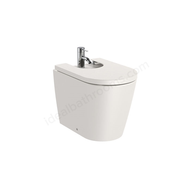 Roca Inspira Round Back-To-Wall Bidet 1 Tap Hole - Beige