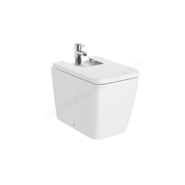 Roca Inspira Square Back-To-Wall Bidet 1 Tap Hole - Matt White