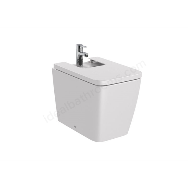 Roca Inspira Square Back-To-Wall Bidet 1 Tap Hole - Pearl