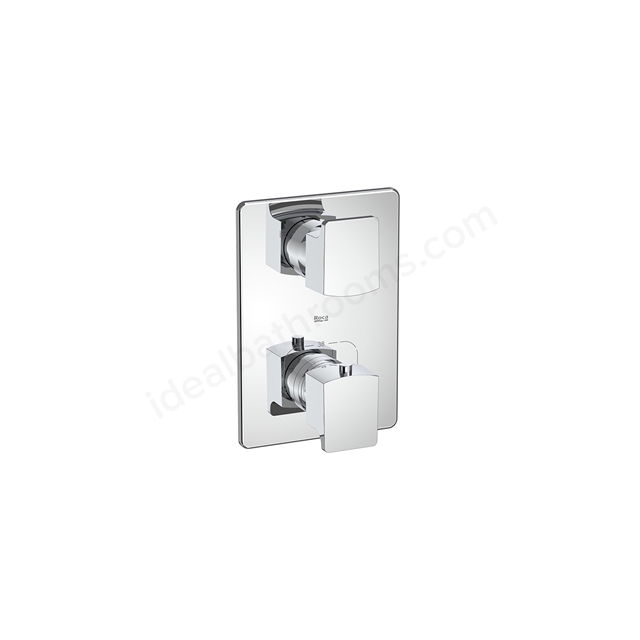Roca L90 2-Way Built Thermostatic Shower Mixer - Chrome