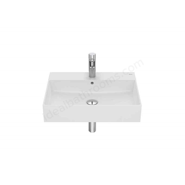 Roca Inspira 600mm Wall Hung Basin 1 Tap Hole-Matt White