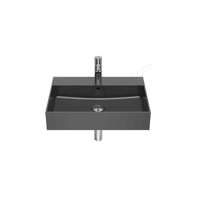 Roca Inspira 600mm Pedestal Basin 1 Tap Hole-Onyx