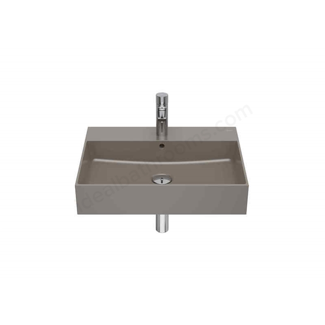 Roca Inspira 600mm Wall Hung Basin 1 Tap Hole-Coffee