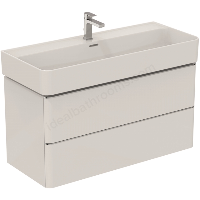 Ideal Standard Strada II 1000mm wall hung washbasin unit  with 2 drawers; gloss white