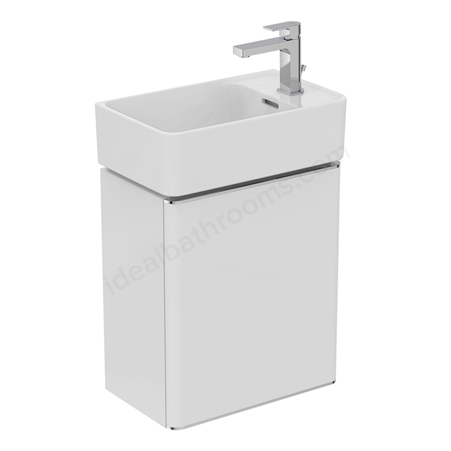 Ideal Standard Strada II 450mm guest washbasin unit  with 1 door; gloss white