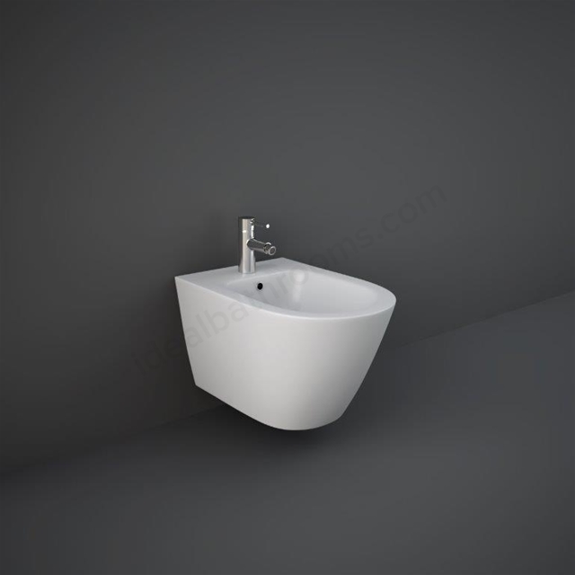 RAK-Feeling Wall Hung Bidet in Matt White 