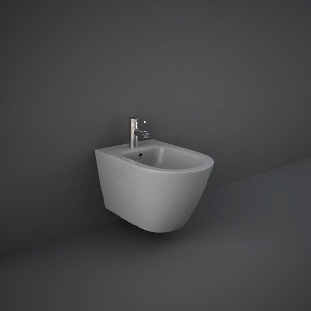 RAK-Feeling Wall Hung Bidet in Matt Grey 