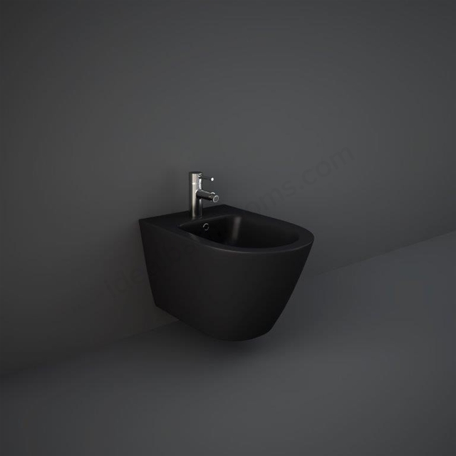 RAK-Feeling Wall Hung Bidet in Matt Black 