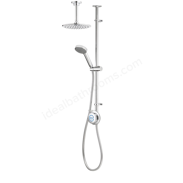 Aqualisa Quartz Classic Smart exp with adjustable and ceiling fixed shower heads - HP/Combi