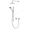 Aqualisa Quartz Classic Smart conc with adjustable and wall fixed shower heads - Gravity Pumped