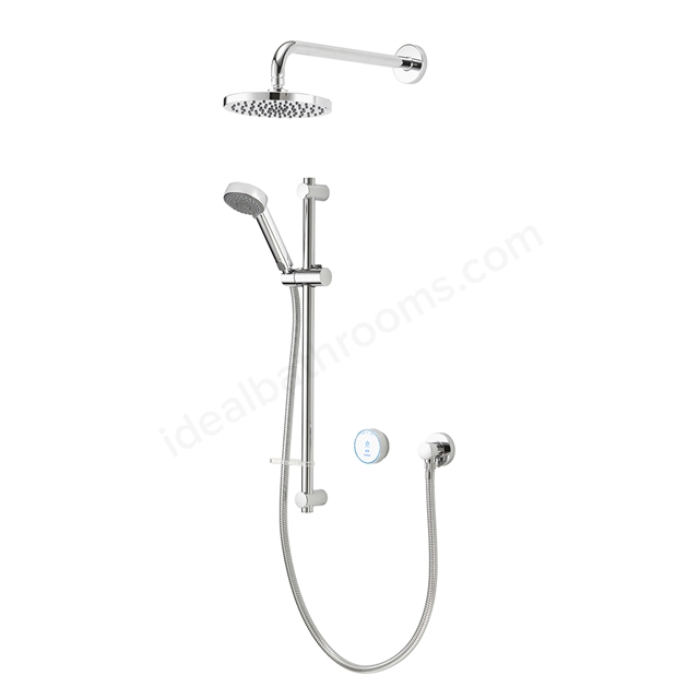 Aqualisa Quartz Blue Smart conc with adjustable and wall fixed shower heads - HP/Combi