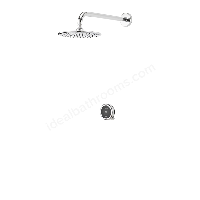 Aqualisa Quartz Touch Smart conc with wall fixed shower head - HP/Combi
