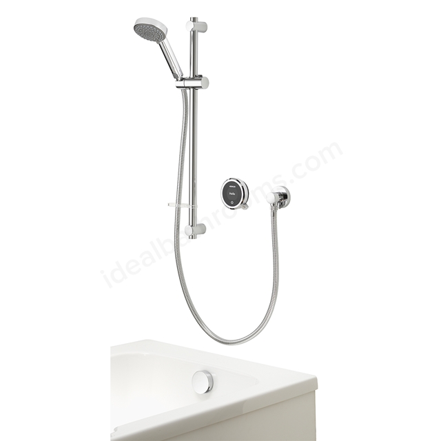 Aqualisa Quartz Touch Smart conc with adjustable shower head and bath filler - Gravity Pumped