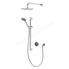 Aqualisa Quartz Touch Smart conc with adjustable and wall fixed heads - Gravity Pumped