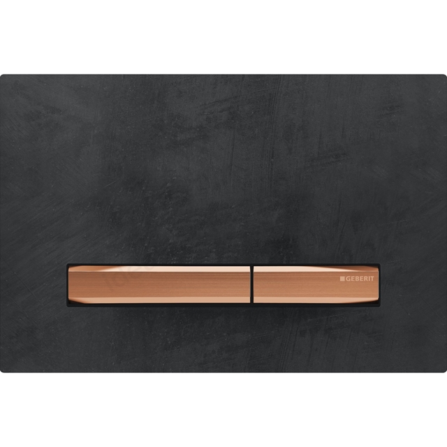 Geberit Sigma50 Dual Flush Plate - Mustang Slate & Red Gold
