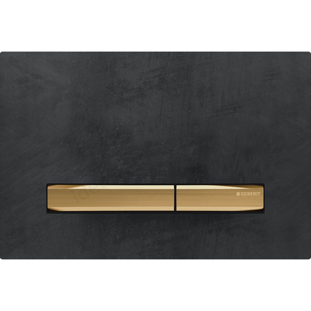 Geberit Sigma50 Dual Flush Plate - Mustang Slate & Brass