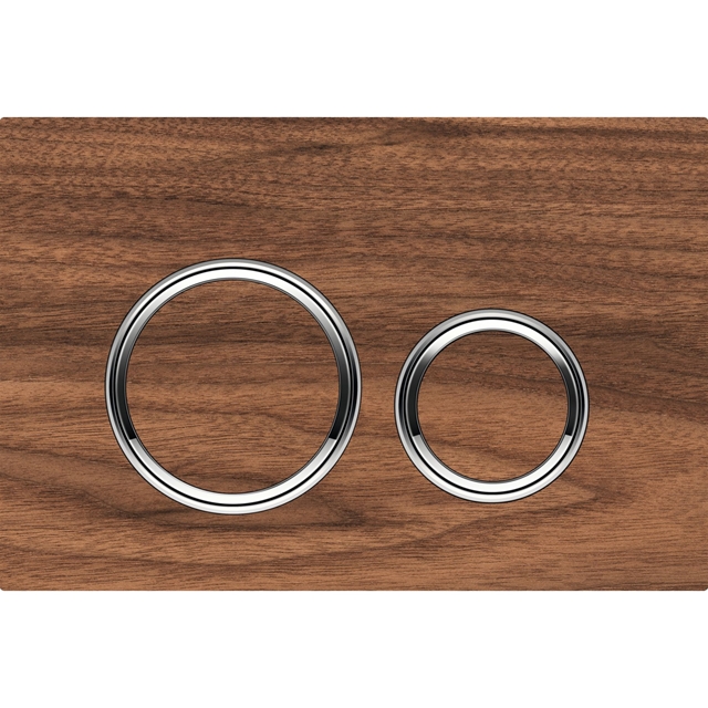 Geberit Sigma21 Dual Flush Plate - Black Walnut & Chrome