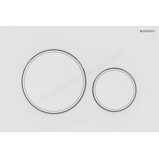 Geberit Sigma20 Dual Flush Plate - Matt White & White 