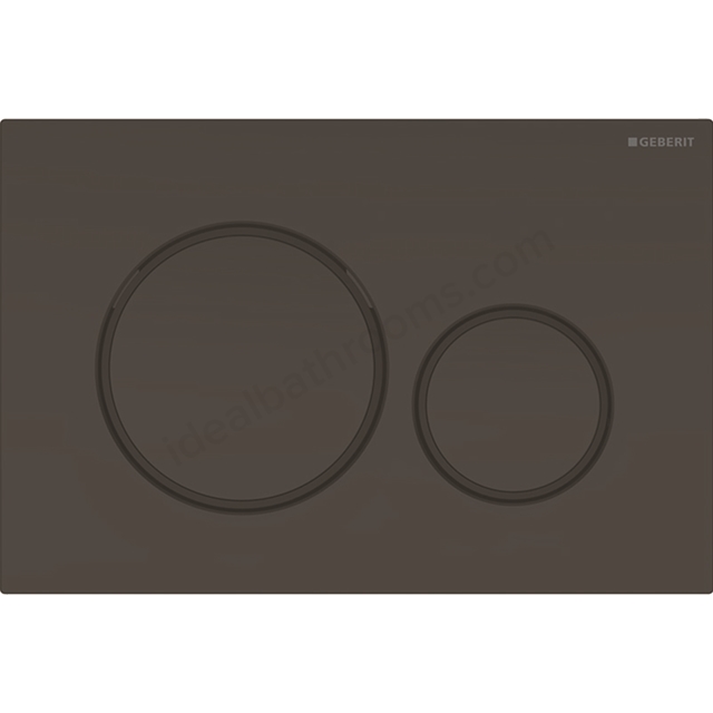 Geberit Sigma20 Dual Flush Plate - Black & Matt Black