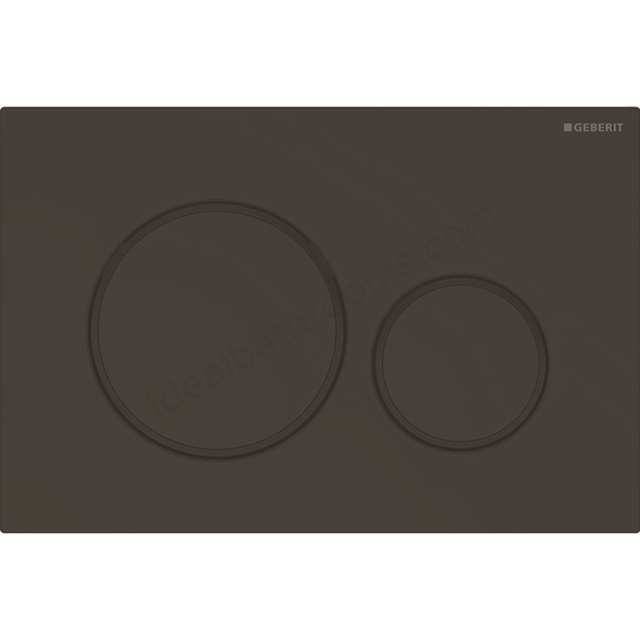 Geberit Sigma20 Dual Flush Plate - Matt Black & Black