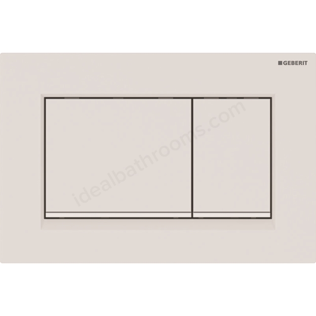 Geberit Sigma20 Square Dual Flush Plate - Matt White & White