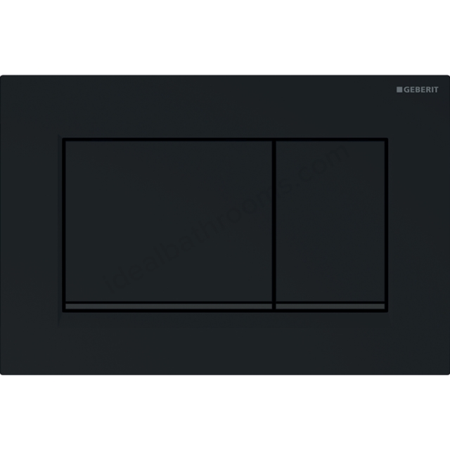 Geberit Sigma20 Square Dual Flush Plate - Black & Matt Black