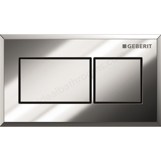Geberit Flush actuation; pneumatic; dual flush Gloss chrome-plated; matt chrome-plated