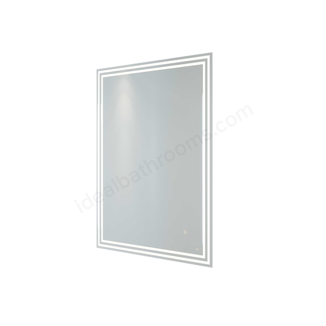 RAK Ceramics Hermes 600x800 LED Illuminated  Portrait Mirror w/demister;shavers socket and touch sensor switch
