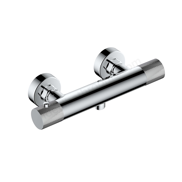 RAK Ceramics Amalfi Wall Mounted Exposed  thermostatic Bar Valve in Chrome