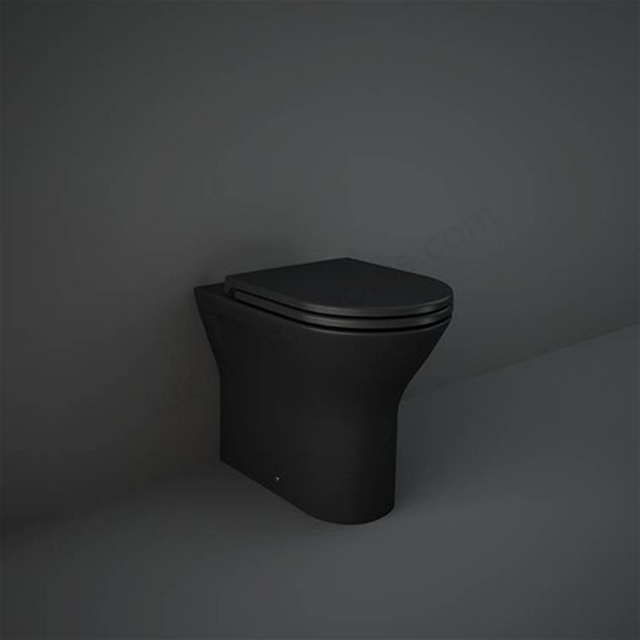 RAK Ceramics Feeling 365mm Back to Wall WC Pan - Matt Black