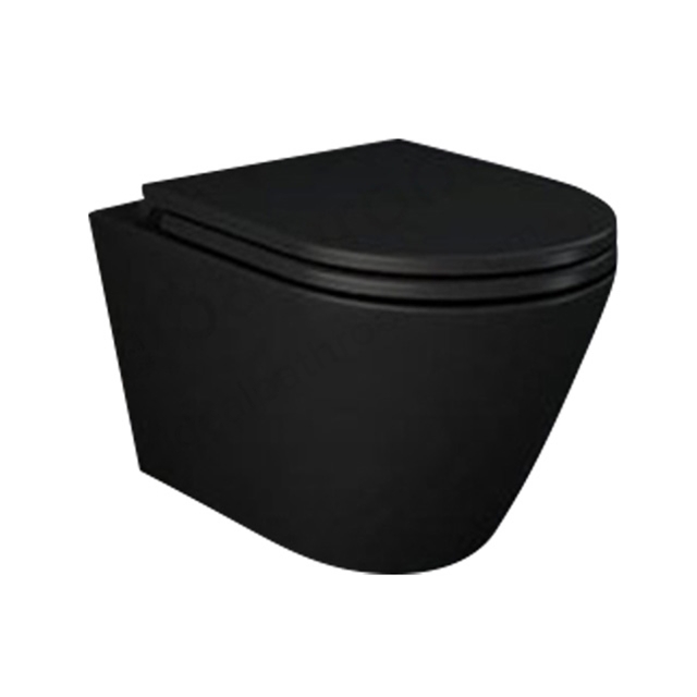 RAK Ceramics Feeling 365mm Wall Hung WC Pan - Matt Black