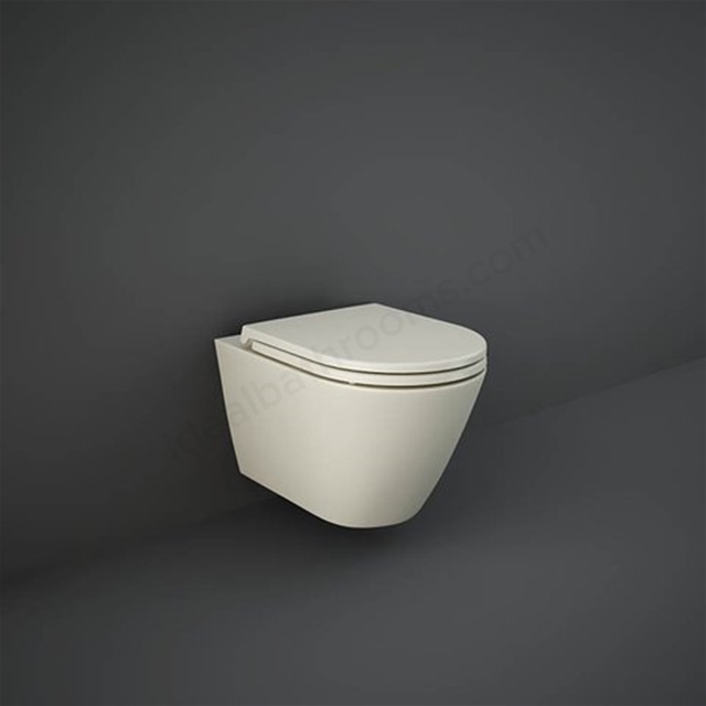 RAK Ceramics Feeling 365mm Wall Hung WC Pan - Matt Greige