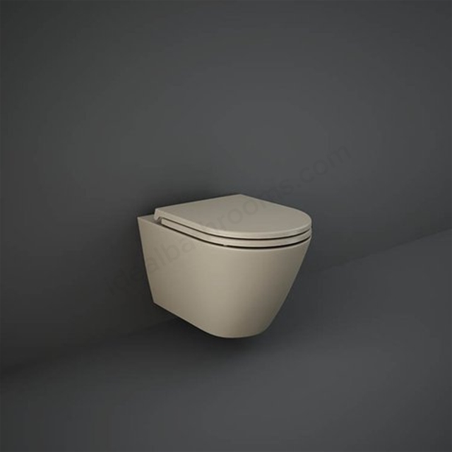 RAK Ceramics Feeling 365mm Wall Hung WC Pan - Matt Cappuccino
