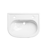 Tavistock Lansdown 490mm Semi Recessed Basin; 2 Tap Holes - White