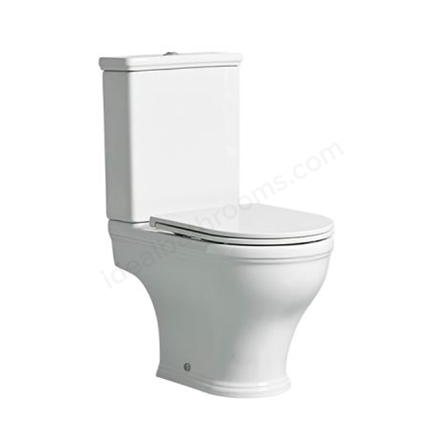 Tavistock Lansdown 620mm Short Projection Close Coupled Toilet Pan - White