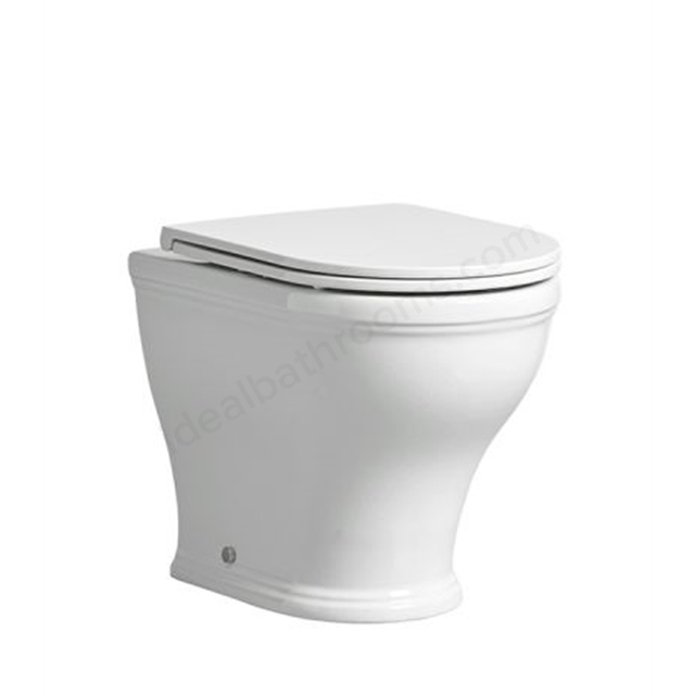 Tavistock Lansdown 380mm Short Projection Back to Wall Toilet Pan - White