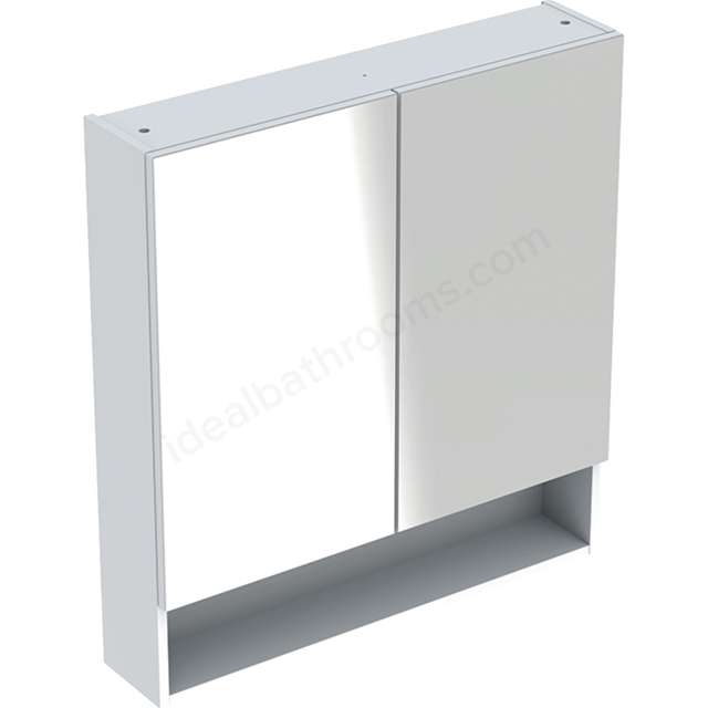 Geberit Selnova Square S Mirror Cabinet;588x850;Two Doors;White