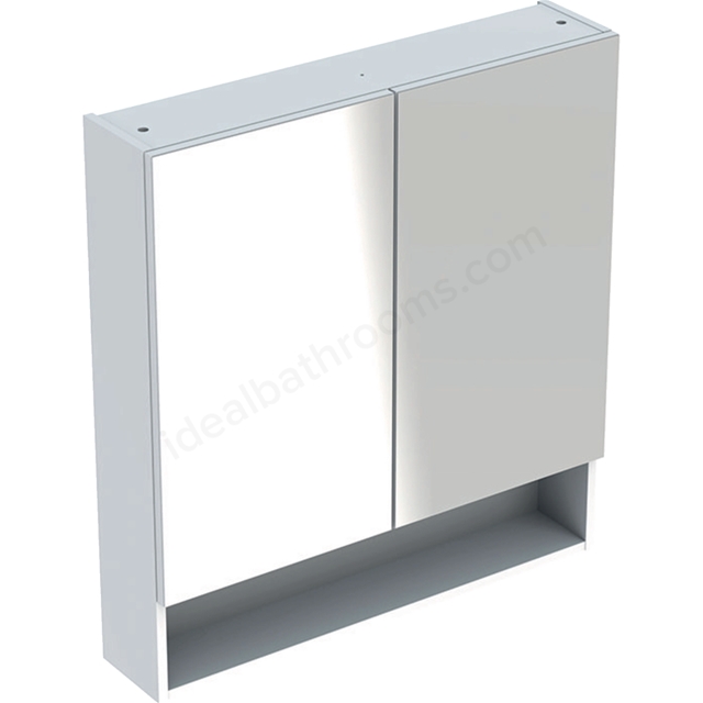 Geberit Selnova Square S Mirror Cabinet;788x850;Two Doors;White