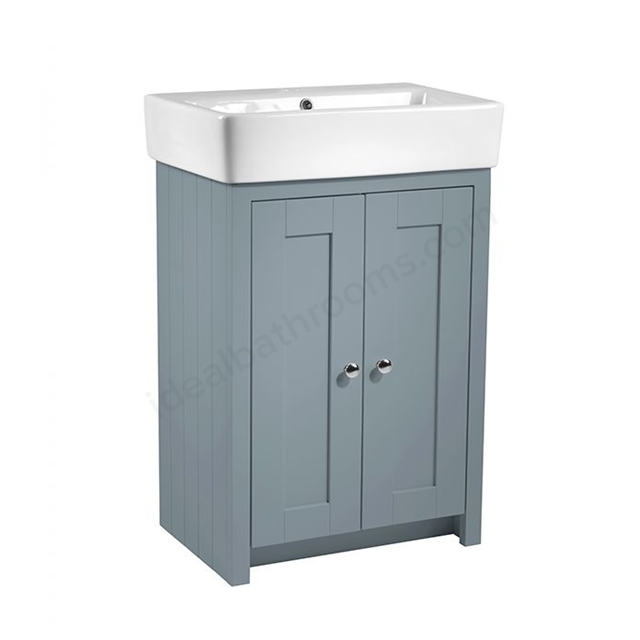 Tavistock Lansdown 575mm Freestanding Vanity Unit; 2 Doors - Mineral Blue