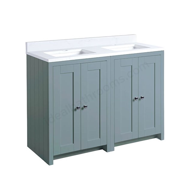 Tavistock Lansdown 600mm Underslung Vanity Basin Unit - Mineral Blue